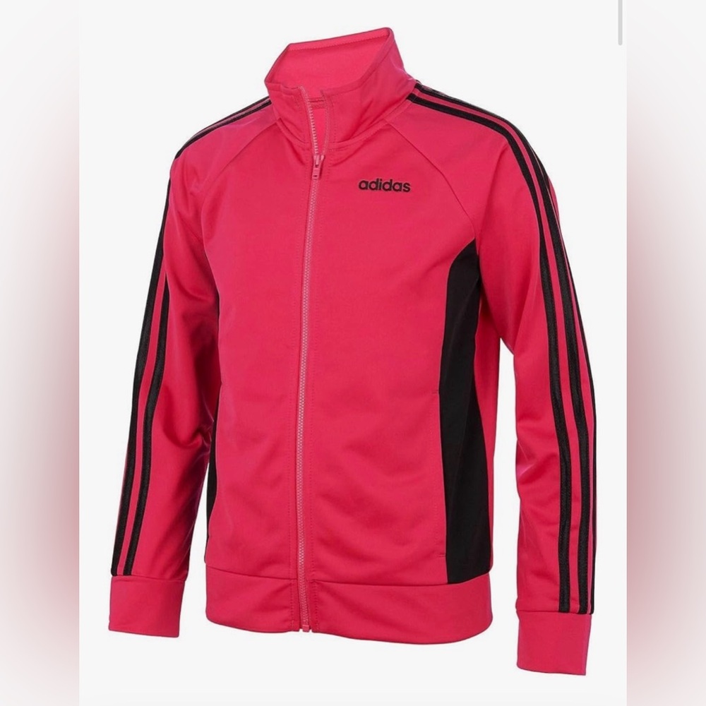 🩷 Adidas Kids Track Jacket - Vibrant Pink and Black